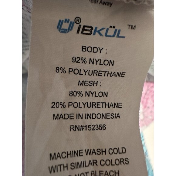 IBKUL Woman 2XL Long Sleeve Mock Neck Shirt Top Floral Stretch Golf Pickleball - Picture 6 of 7